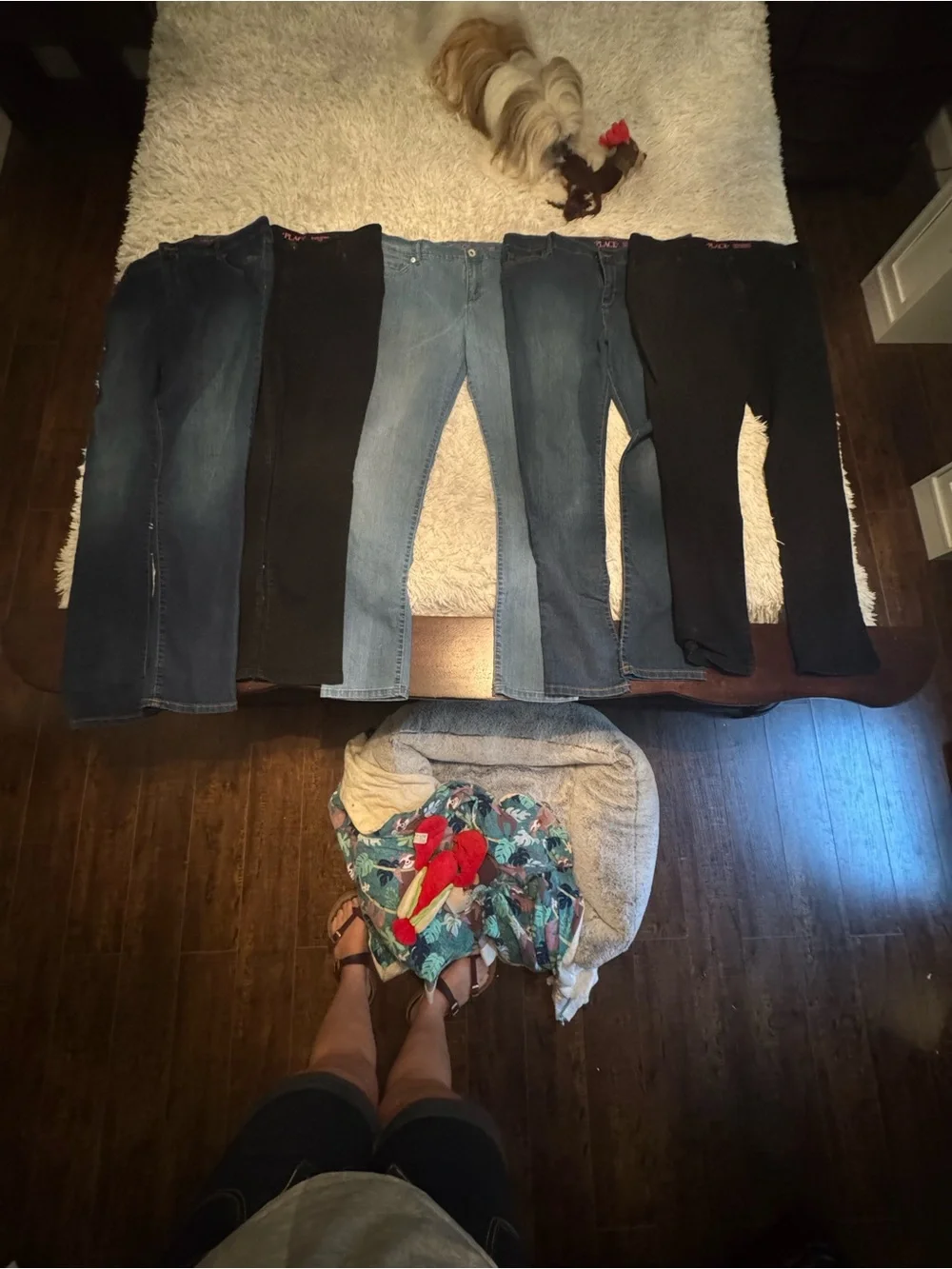 The Children's Place Girls Jeans & Knit Pants - Blue and Black
